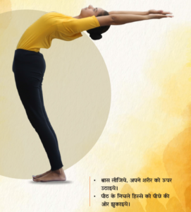 Surya Namaskar Step 11. Hastauttanasana (Raised arms pose)